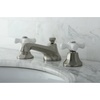 image:imageKingston Brass KS4461PX Metropolitan Widespread Lavatory Faucet with Porcelain Cross Handle Polished Chrome8Inch Adjustable CenterBrushed Nickel