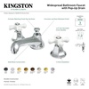 image:imageKingston Brass KS4461PX Metropolitan Widespread Lavatory Faucet with Porcelain Cross Handle Polished Chrome8Inch Adjustable CenterMatte Black