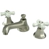 image:imageKingston Brass KS4461PX Metropolitan Widespread Lavatory Faucet with Porcelain Cross Handle Polished Chrome8Inch Adjustable CenterBrushed Nickel