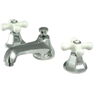 image:imageKingston Brass KS4461PX Metropolitan Widespread Lavatory Faucet with Porcelain Cross Handle Polished Chrome8Inch Adjustable CenterPolished Chrome