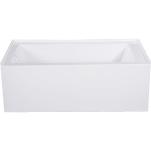 image:imageKingston Brass Aqua Eden VTAP543022L 54Inch Acrylic Alcove Tub with Left Hand Drain White