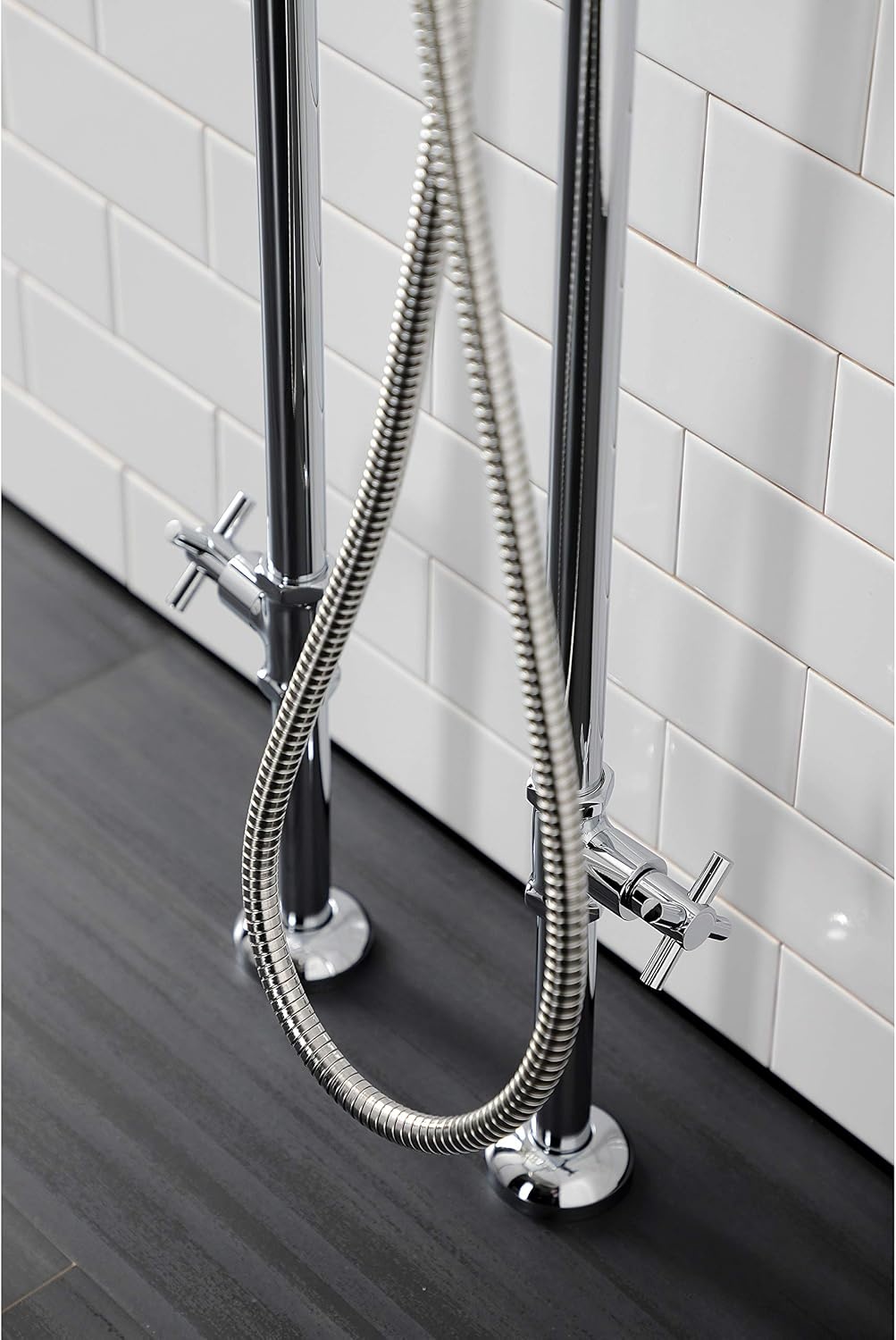 image:imageAqua Vintage CCK8401DL Concord Freestanding Tub Faucet with Supply Line Stop Valve Polished ChromePolished Chrome