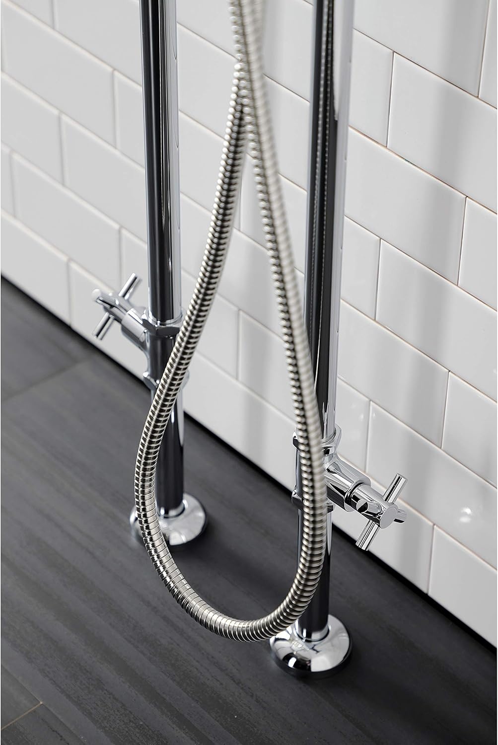 image:imageAqua Vintage CCK8401DL Concord Freestanding Tub Faucet with Supply Line Stop Valve Polished ChromePolished Chrome