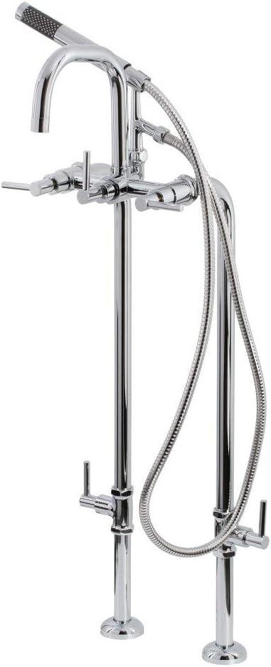 image:imageAqua Vintage CCK8401DL Concord Freestanding Tub Faucet with Supply Line Stop Valve Polished ChromePolished Chrome