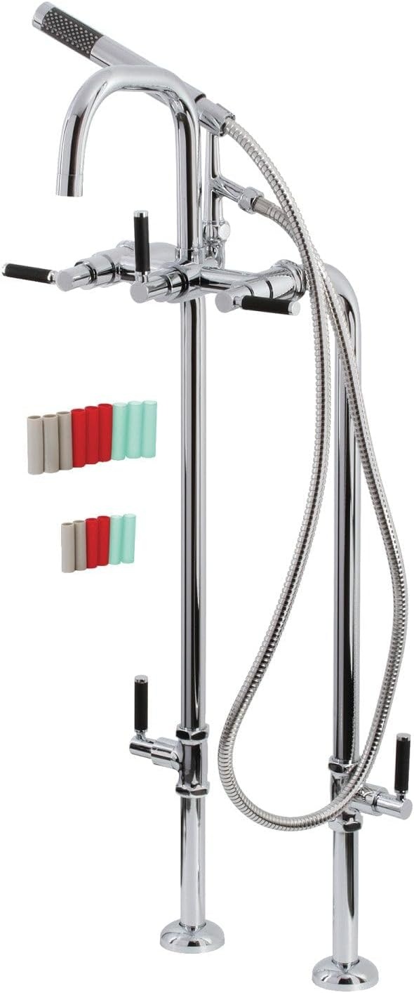 image:imageAqua Vintage CCK8401DL Concord Freestanding Tub Faucet with Supply Line Stop Valve Polished ChromePolished Chrome