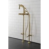 image:imageAqua Vintage CCK8401DL Concord Freestanding Tub Faucet with Supply Line Stop Valve Polished ChromeBrushed Brass