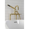 image:imageAqua Vintage CCK8401DL Concord Freestanding Tub Faucet with Supply Line Stop Valve Polished ChromeBrushed Brass