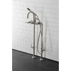 image:imageAqua Vintage CCK8401DL Concord Freestanding Tub Faucet with Supply Line Stop Valve Polished ChromeBrushed Nickel