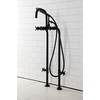 image:imageAqua Vintage CCK8401DL Concord Freestanding Tub Faucet with Supply Line Stop Valve Polished ChromeMatte Black