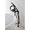 image:imageAqua Vintage CCK8401DL Concord Freestanding Tub Faucet with Supply Line Stop Valve Polished ChromeMatte Black