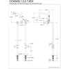 image:imageAqua Vintage CCK8401DL Concord Freestanding Tub Faucet with Supply Line Stop Valve Polished ChromeMatte Black