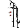 image:imageAqua Vintage CCK8401DL Concord Freestanding Tub Faucet with Supply Line Stop Valve Polished ChromeMatte Black