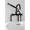 image:imageAqua Vintage CCK8401DL Concord Freestanding Tub Faucet with Supply Line Stop Valve Polished ChromeMatte Black