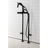 image:imageAqua Vintage CCK8401DL Concord Freestanding Tub Faucet with Supply Line Stop Valve Polished ChromeMatte Black