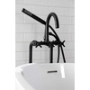 image:imageAqua Vintage CCK8401DL Concord Freestanding Tub Faucet with Supply Line Stop Valve Polished ChromeMatte Black