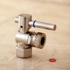 image:imageKingston Brass Elements of Design CC44108DL Concord FIP X 12Inch or 716Inch OD Slip Joint QuarterTurn Angle Stop Valve Brushed Nickel  12 Fip x 12 or 716 slip joint Solid brass construction Antiseize stainless steel ball pattern valve