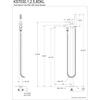 image:imageKingston Brass KS7038DKL Kaiser Freestanding Roman Tub Filler with Hand Shower 10 in Spout Reach Brushed NickelBrushed Nickel
