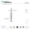 image:imageKingston Brass KS7038DKL Kaiser Freestanding Roman Tub Filler with Hand Shower 10 in Spout Reach Brushed NickelBrushed Nickel
