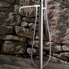 image:imageKingston Brass KS7038DKL Kaiser Freestanding Roman Tub Filler with Hand Shower 10 in Spout Reach Brushed NickelBrushed Nickel