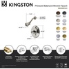 image:imageKingston KB3635PLSO Balanced Shower Faucet Oil Rubbed BronzeBrushed Nickel