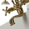 image:imageKingston KS227AB Center DeckMount Clawfoot Tub Faucet Antique Brass