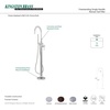 image:imageKingston KS8151DL Freestanding Tub Faucet with Hand Shower Polished Chrome  Concord collection Crafted from premium solid brass for maximum durability and exceptional resistance to rust and corrosionPolished Chrome