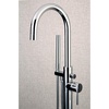 image:imageKingston KS8151DL Freestanding Tub Faucet with Hand Shower Polished Chrome  Concord collection Crafted from premium solid brass for maximum durability and exceptional resistance to rust and corrosionPolished Chrome