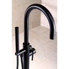image:imageKingston KS8151DL Freestanding Tub Faucet with Hand Shower Polished Chrome  Concord collection Crafted from premium solid brass for maximum durability and exceptional resistance to rust and corrosionOil Rubbed Bronze