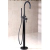 image:imageKingston KS8151DL Freestanding Tub Faucet with Hand Shower Polished Chrome  Concord collection Crafted from premium solid brass for maximum durability and exceptional resistance to rust and corrosionOil Rubbed Bronze