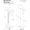 image:imageKingston KS8151DL Freestanding Tub Faucet with Hand Shower Polished Chrome  Concord collection Crafted from premium solid brass for maximum durability and exceptional resistance to rust and corrosionOil Rubbed Bronze