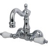 image:imageKingston Brass CC1076T1 Heritage 338Inch Center Vintage Leg Tub Filler HampC Porcelain lever Polished Chrome  Vintage collection Solid brass construction for durability and reliability Dripfree 14turn ceramic disc cartridgePolished Chrome