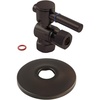 image:imageKingston Brass CC33100DLK 38 IPS X 38 OD Comp QuarterTurn Angle Stop Valve with Flange Matte BlackOil Rubbed Bronze