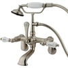 image:imageKingston Brass CC53T5 Vintage Wall Mount Clawfoot Tub Faucet with Hand Shower Oil Rubbed BronzeBrushed Nickel