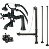 image:imageKingston CCK268PB Clawfoot Tub Faucet Package Polished BrassMatte Black