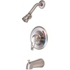 image:imageKingston KB691 Pressure Balanced Tub amp Shower Faucet Polished ChromeBrushed Nickel