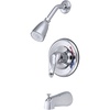 image:imageKingston KB691 Pressure Balanced Tub amp Shower Faucet Polished ChromePolished Chrome