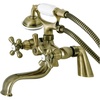 image:imageKingston KS227AB Center DeckMount Clawfoot Tub Faucet Antique Brass