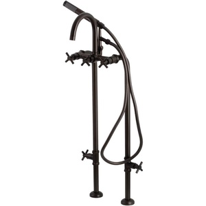 image:imageAqua Vintage CCK8401DL Concord Freestanding Tub Faucet with Supply Line Stop Valve Polished ChromeOil Rubbed Bronze
