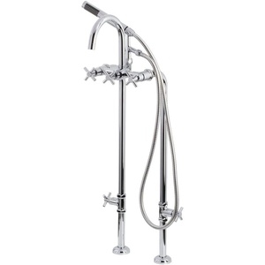 image:imageAqua Vintage CCK8401DL Concord Freestanding Tub Faucet with Supply Line Stop Valve Polished ChromePolished Chrome
