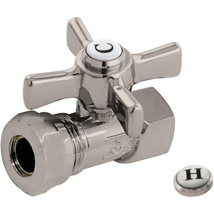 image:imageKINGSTON BRASS CC44158ZX Millennium 12Inch FIP X 12Inch OR 716Inch Slip Joint Straight Stop Brushed NickelBrushed Nickel