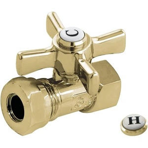 image:imageKINGSTON BRASS CC44158ZX Millennium 12Inch FIP X 12Inch OR 716Inch Slip Joint Straight Stop Brushed NickelPolished Brass