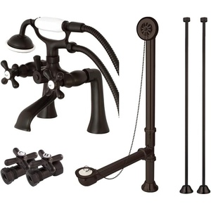 image:imageKingston CCK268PB Clawfoot Tub Faucet Package Polished BrassOil Rubbed Bronze