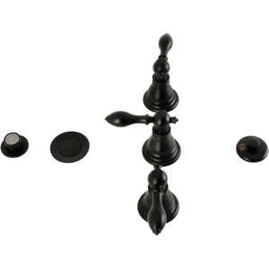 image:imageKingston KB322ACL ThreeHandle Bidet Faucet Polished BrassMatte Black