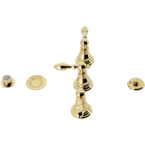 image:imageKingston KB322ACL ThreeHandle Bidet Faucet Polished BrassPolished Brass