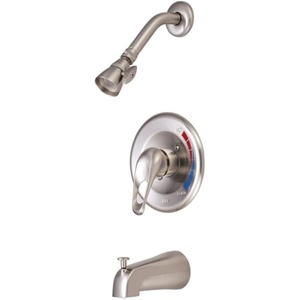 image:imageKingston KB691 Pressure Balanced Tub amp Shower Faucet Polished ChromeBrushed Nickel