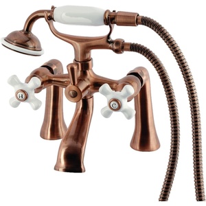 image:imageKingston KS268PXAC DeckMount Clawfoot Tub Faucet Antique Copper