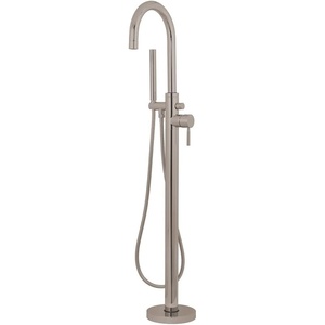image:imageKingston KS8151DL Freestanding Tub Faucet with Hand Shower Polished Chrome  Concord collection Crafted from premium solid brass for maximum durability and exceptional resistance to rust and corrosionBrushed Nickel
