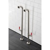 image:imageKingston AE810S8DKL Freestanding Tub Supply Line Brushed Nickel  Concord collection Fabricated from solid brass Dual lever handles meet ADA guidelines Floor mount installation
