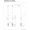 image:imageKingston AE810S8DKL Freestanding Tub Supply Line Brushed Nickel  Concord collection Fabricated from solid brass Dual lever handles meet ADA guidelines Floor mount installation