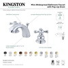 image:imageKingston Brass KB948AX Victorian Mini Widespread Faucet Brushed Nickel 45 x 35 x 206  Victorian collection With popup drain Solid brass construction for durability Durable washerless cartridgeBrushed Nickel
